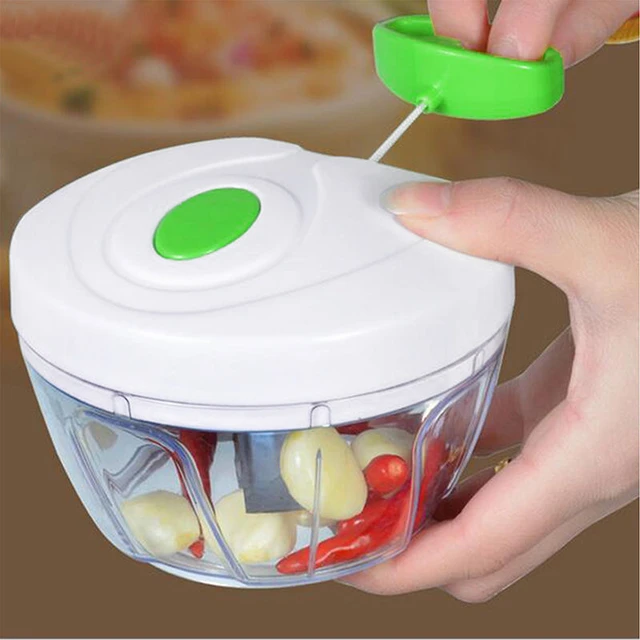 Multifunctional Food Processor - Manual Meat Grinder, Vegetable Garlic  Chilli Chopper, Slicer, Rotary Dicer, Fruit Kitchen Tool - AliExpress