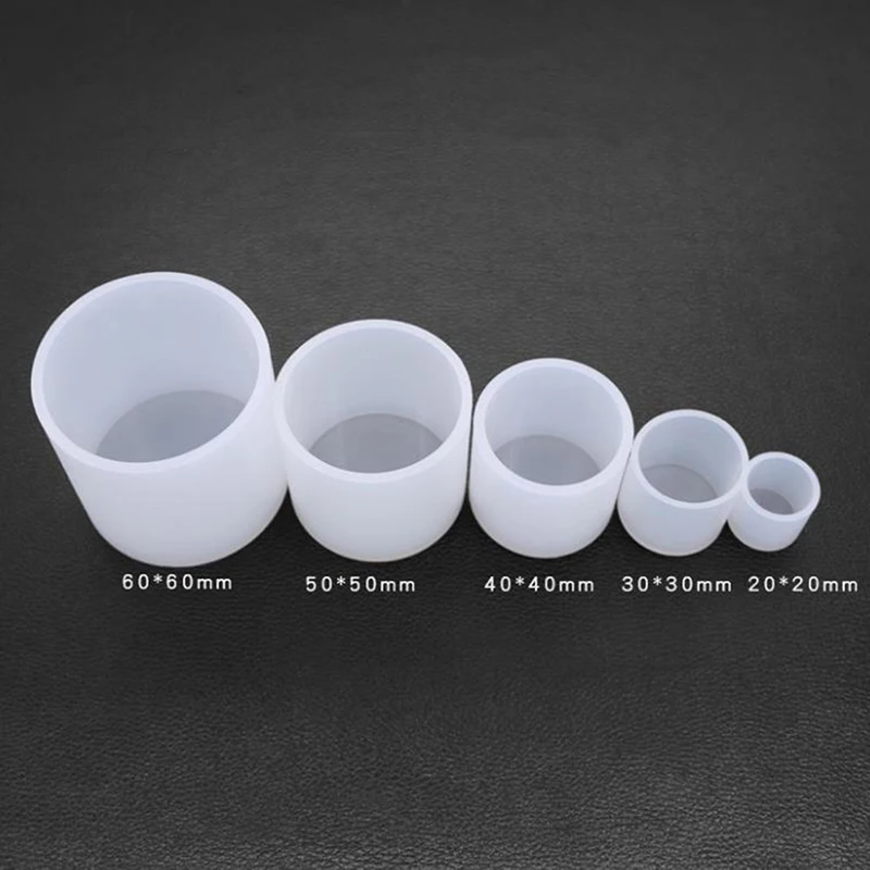 1PC Cylindrical Candle Mould Handmade Silicone Wax Modeling Small Craft Flower Planter Concrete Cement Clay Molds