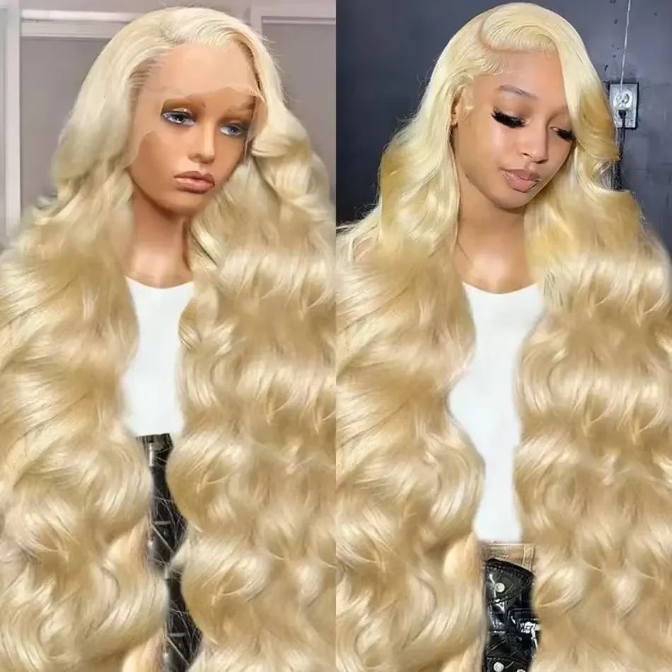 613 Honey Blonde Body Wave Wigs 200 Density 13x6 40inch HD Lace Frontal Wigs for Women 1