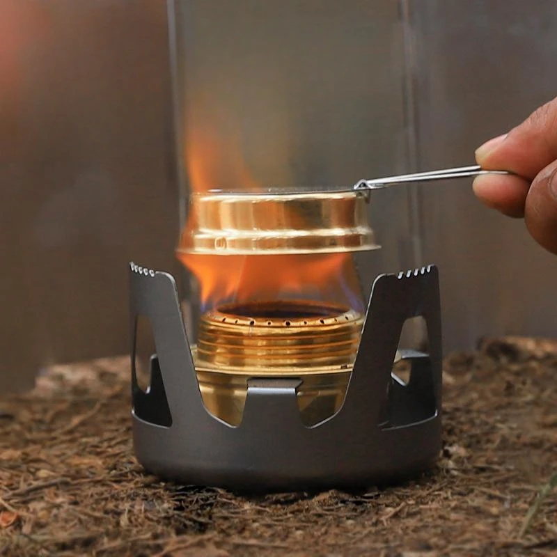 Outdoor Camping Alcohol Stove Metal Compact Alcohol Stove Hiking