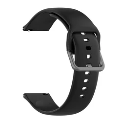 Premium Silicone Smartwatch Band - 20/22mm, Multiple Colors Available - 20MM (Black)