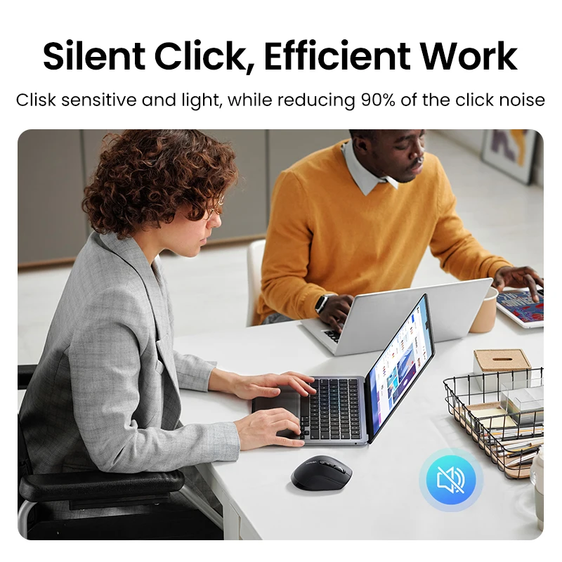 UGREEN Hyper-Fast Scroll Wireless Mouse Bluetooth 5.4 2.4G Ergonomic 5000DPI for MacBook Tablet Laptops Computer PC Mice view 4