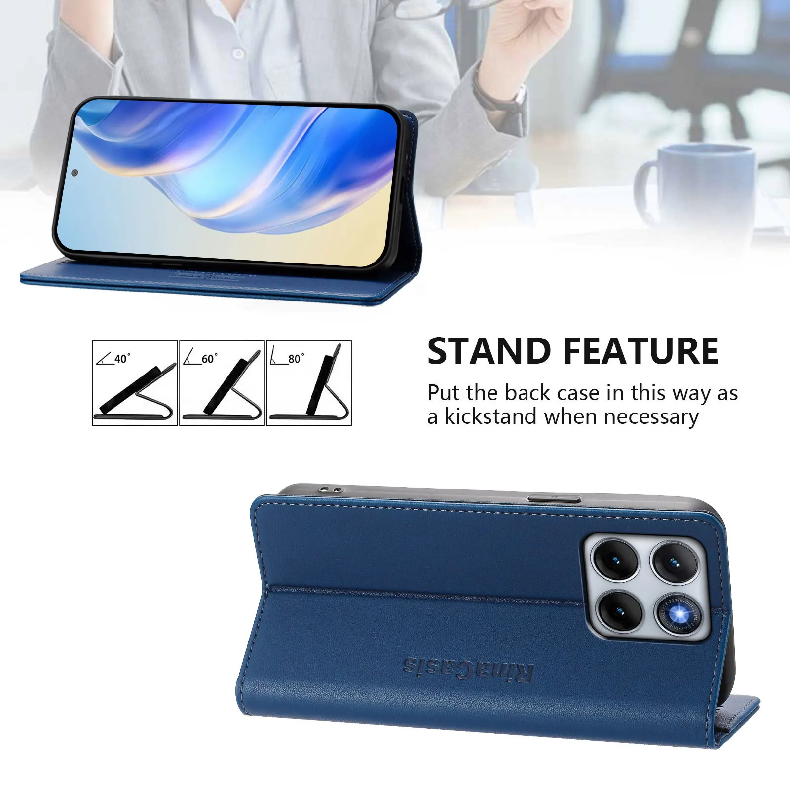 Luxury Anti-Theft Wallet Flip Cover Phone Case - Premium Smart Leather Coque