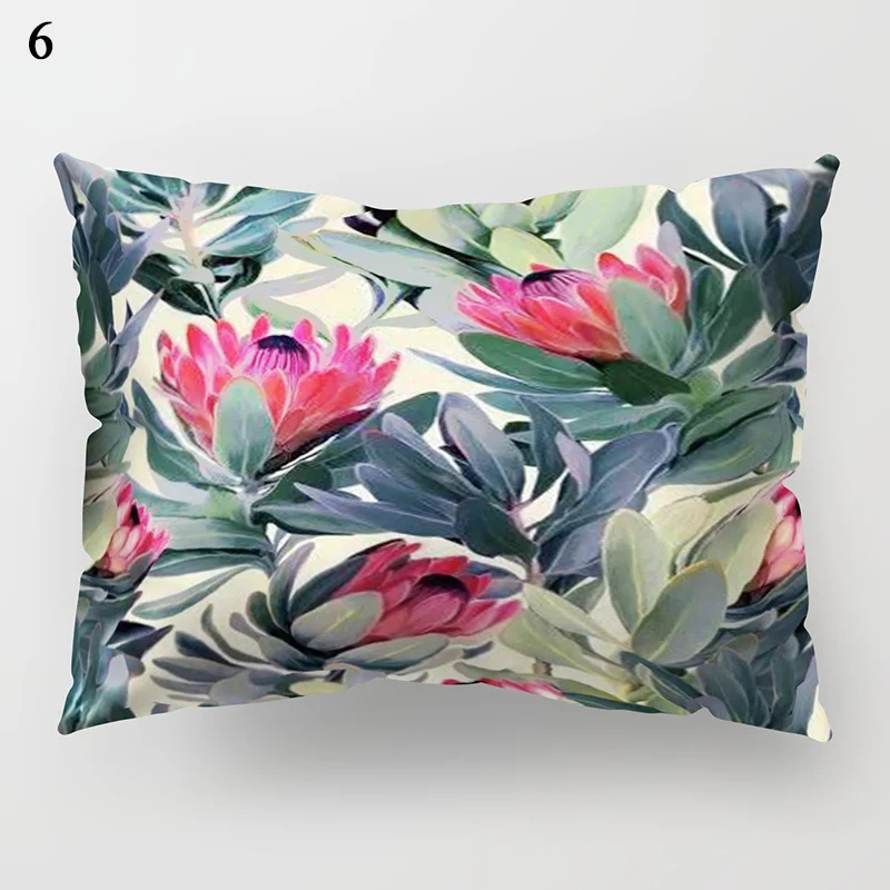 30x50cm Tropical Leaf Monstera Cushion Cover Polyester Throw Pillows Case Sofa Home Decorative Green Plants Print Pillowcase