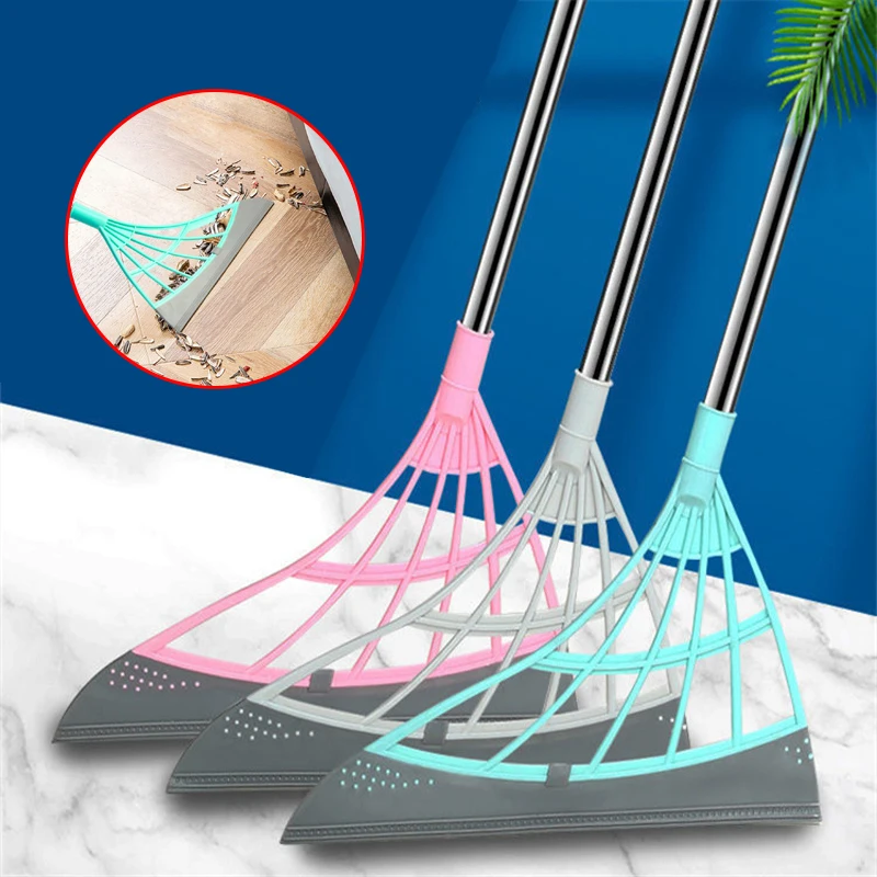 Silicone Squeegee Broom Wiper Window Washing Multifunctional Household Home Floor Glass Scraper Hand-push Mirror Cleaning Tools