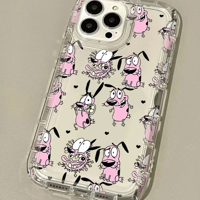 Anime Courage the Cowardly Dog Clear Silicone Case - Protective Cartoon Etui