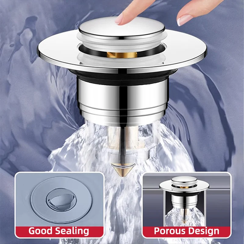304 Stainless Steel Bathroom Sink leaking Plug Filter Pop Up Sink Drain Filter Detachable Embedded Basket bathroom sink plug washbasin leak plug sink drain strainer stainless steel sink