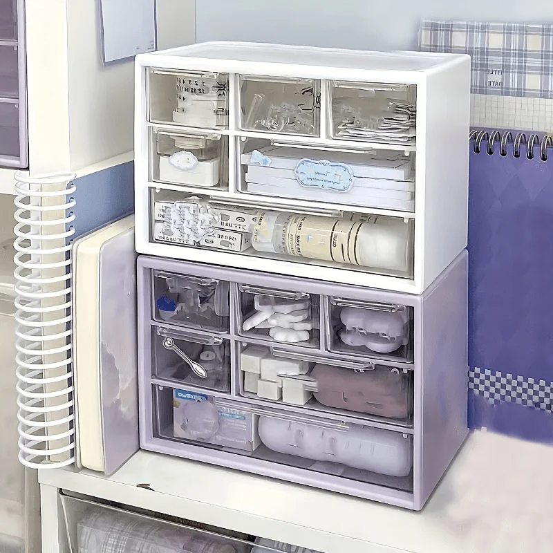 Dustproof Clear Plastic Desktop Mini Storage Box with Drawer – Transparent Organizer for Hair Clips, Jewelry, Keys Small Tools 4