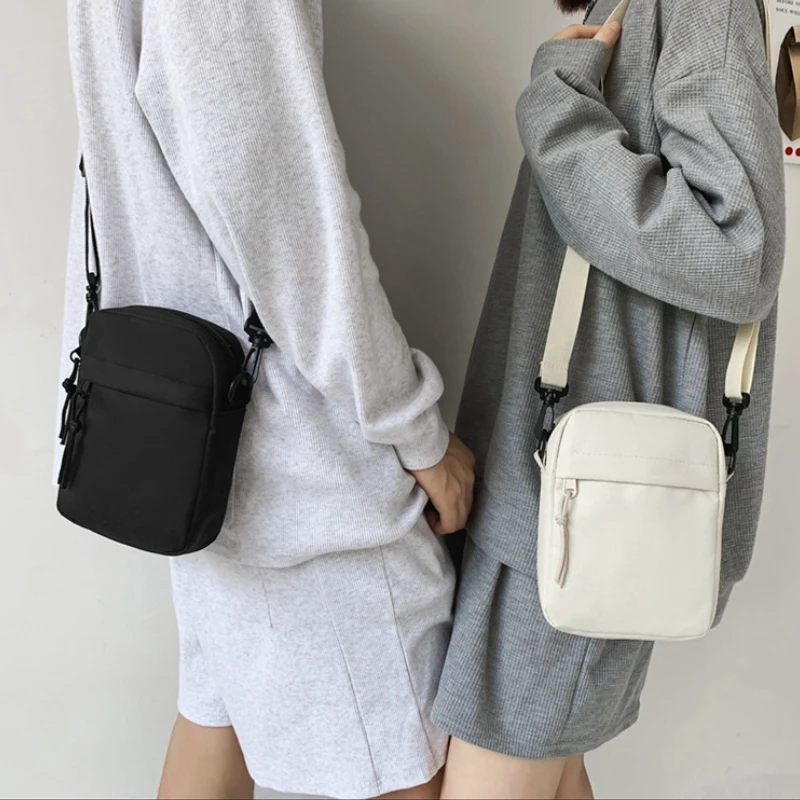 

Canvas Women's Crossbody Bag Trend 2024 Oxford Shoulder Handbag Korean Solid Color Student Phone Bag Simple Shopper Bags Purse