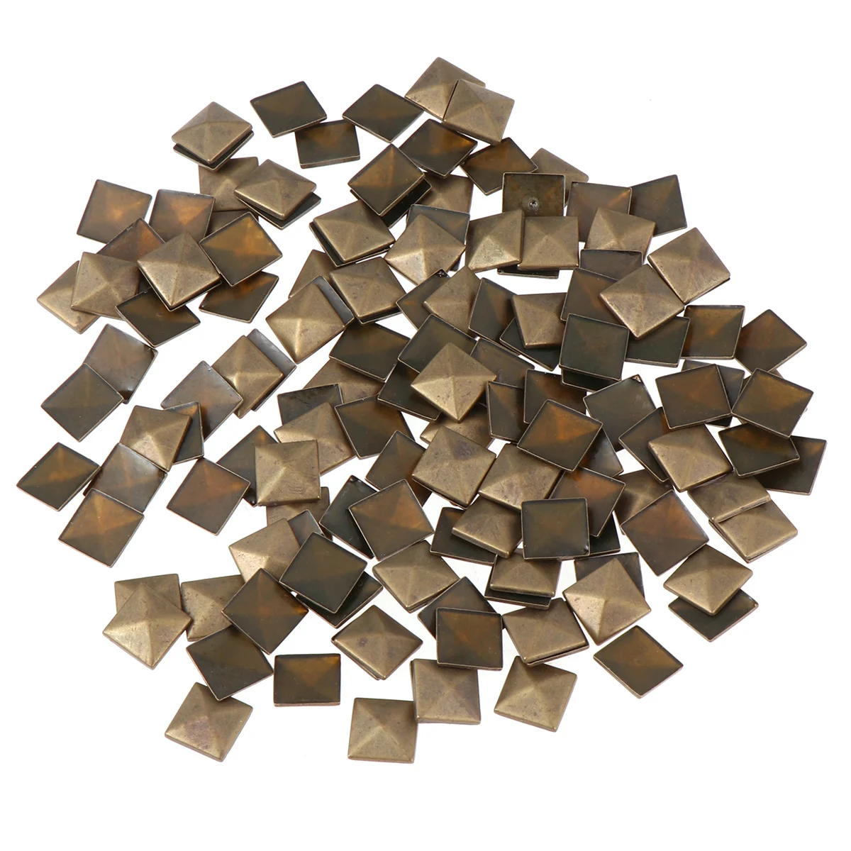 100 Pz 9X9Cm Piramide Spike Flatback Studs Leathercraft Punk Rivet Studs Per Vestiti Borse Scarpe Cintura Decorazione Fai Da Te