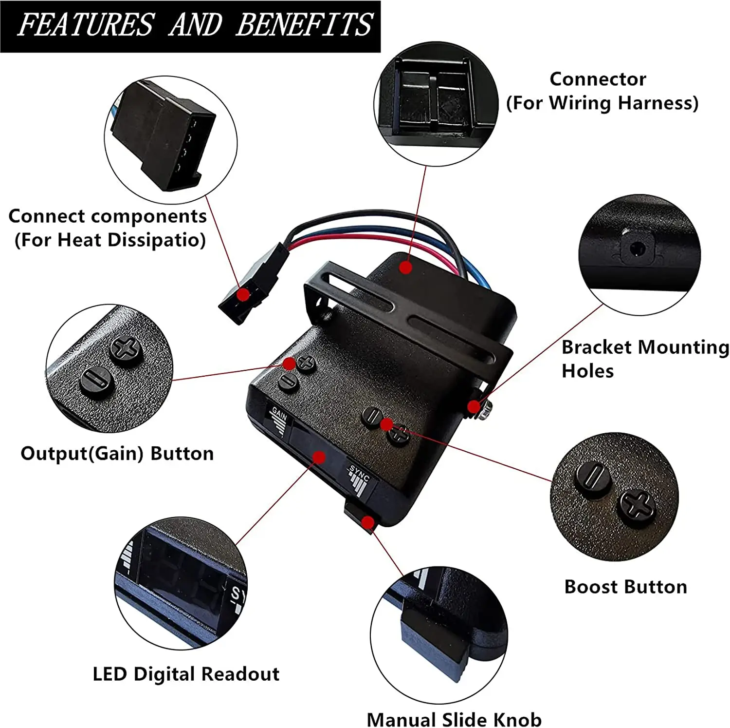 Trailer Brake Controller 8507111 Electric Time Delay Trailer Brake Controller Replace Brakeman IV Digital Brake Control for 1 to 4 Axle Trailers (Timed)