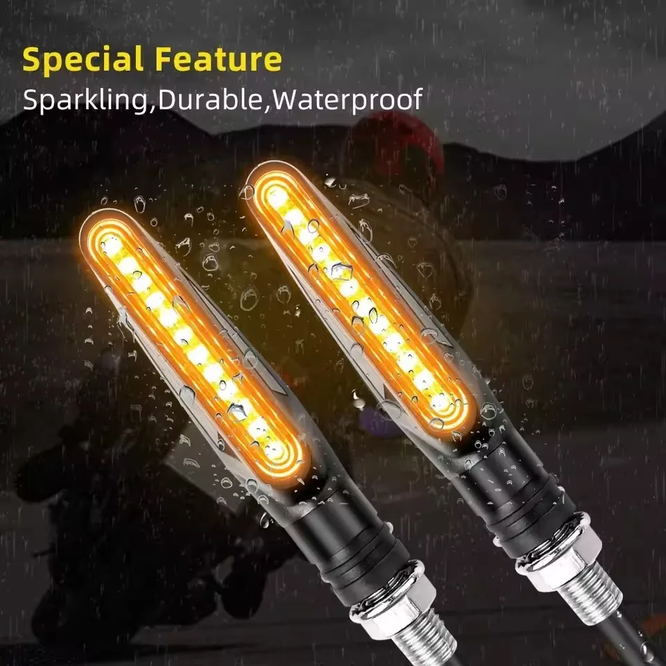 Waterproof ABS Motorcycle Turn Signal Light 12V Flashing Indicator