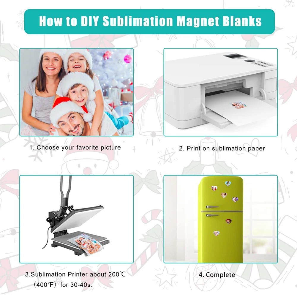 OOTSR 16 stuks sublimatie lege koelkastmagneten, doe-het-zelf decoratieve magneten voor whiteboard, kantoorkalender, keuken, huisdecoratie, 3:4 OOTSR 16 stuks sublimatie lege koelkastmagneten, doe-het-zelf decoratieve magneten voor whiteboard, kantoorkalender, keuken, huisdecoratie, 3:4