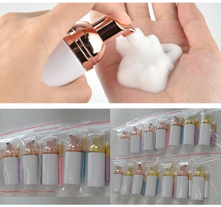Description Picture 3 of item60Ml Customize Vegan Private Label Cleaning Oil Free After Care Mouse Skin Friendly Lash Shampoo Brow Eyelash Cleanser