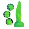 Fluorescence Silicone Soft Dragon Dildo luminous Monster Anal Penis Large Anus Expansion Big Butt Plug Dilator for Women 1