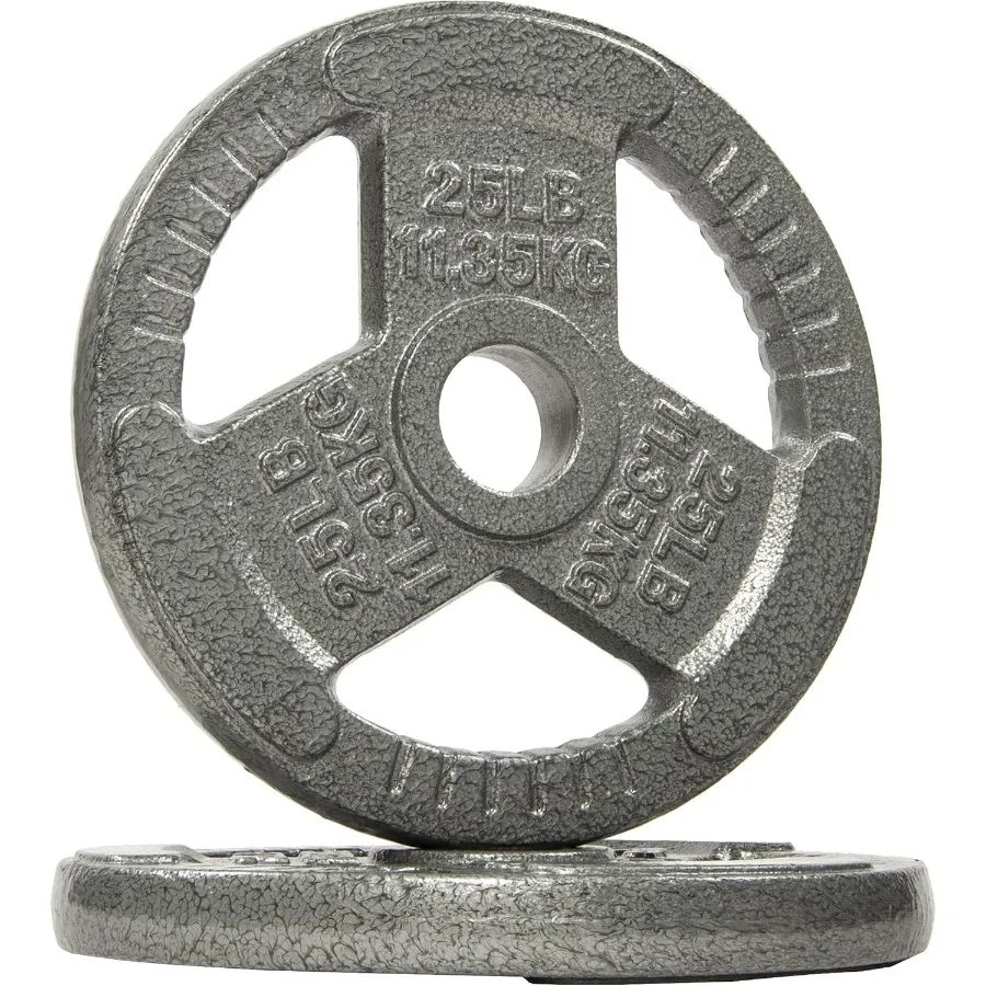 Fitvids Cast Iron 2Inch Weight Plate Sets for Strength Training and Weightlifting Available in 70 LBS or 120 LBS Configurations