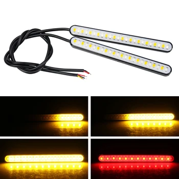 Dual Color Motorcycle LED Modified Lights Water Turn Signal Brake Tail Light Direct Installation Car Accessories 1