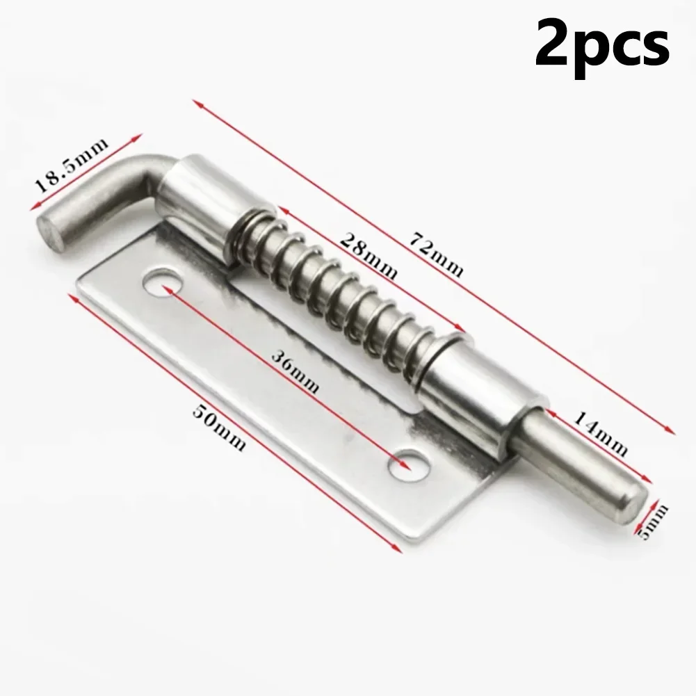 2Pcs Door Latch Sliding Lock Bolt Latch Hasp Staple Gate Safety Lock Bolt Spring door latch