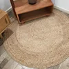 Living Room Carpet Natural Jute Woven Wear-resistant Stain-resistant Rug Natural Primary Color Large Area Floor Mat Ковер Tapis 2