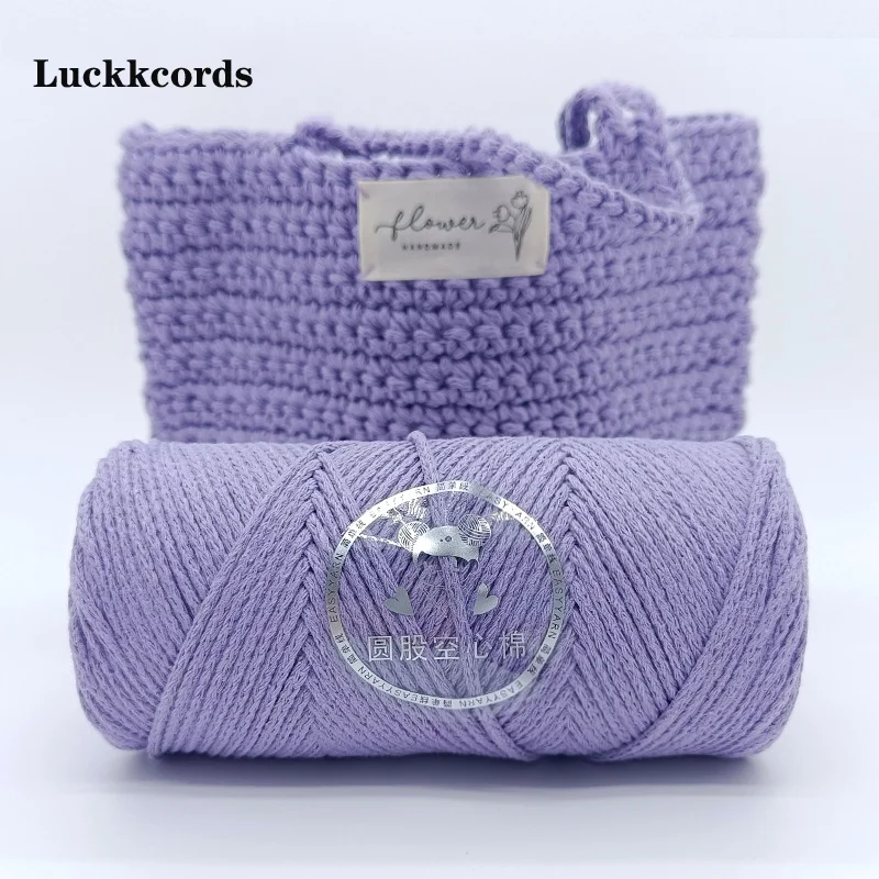 

Luckkcords 200g/roll Store Round Strand Hollow Cotton Thread Big Roll Handwoven DIY Bag 2-2.5mm/roll