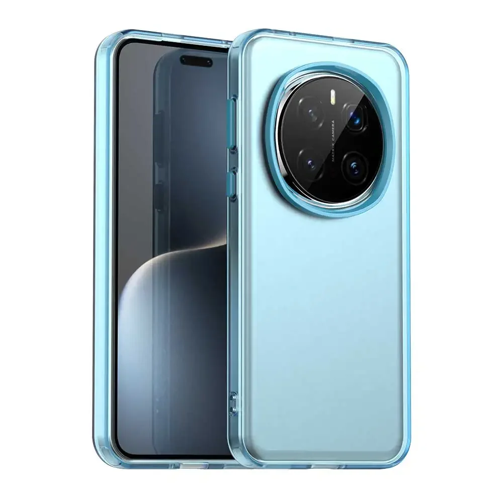 Luxury Shockproof Candy Silicone Phone Case with Translucent Back Cover
