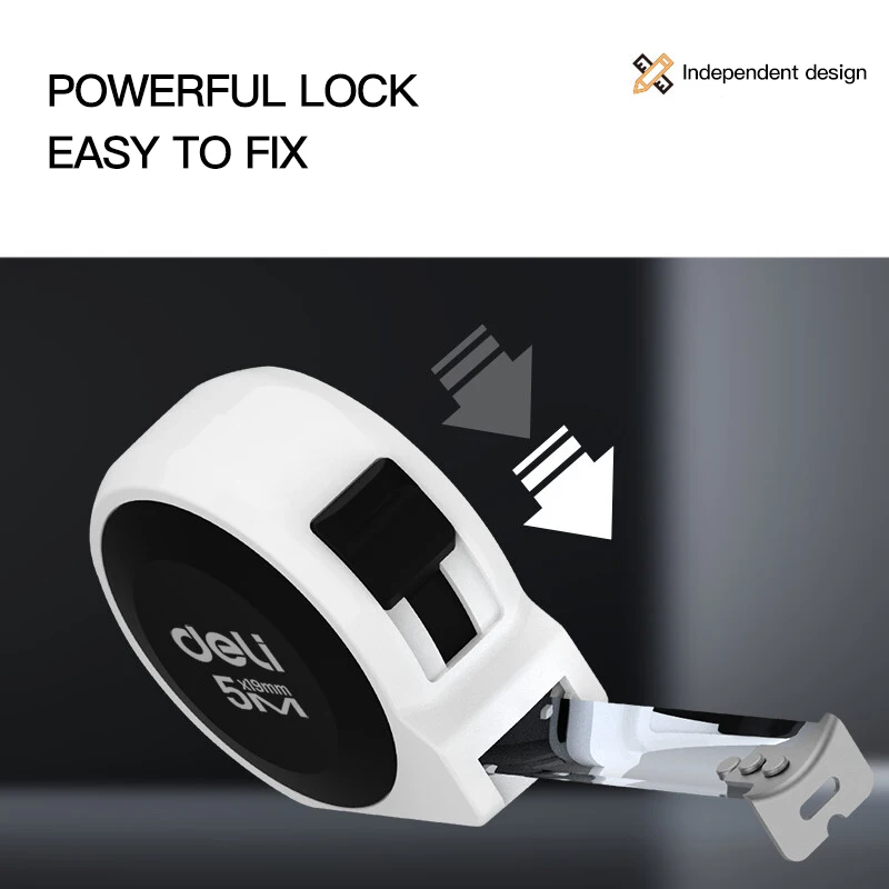Tape measure DELI 3M/5M High Precision Steel Measurement Tape System Auto Lock Tape Measure Retractable Professional Measuring Tool