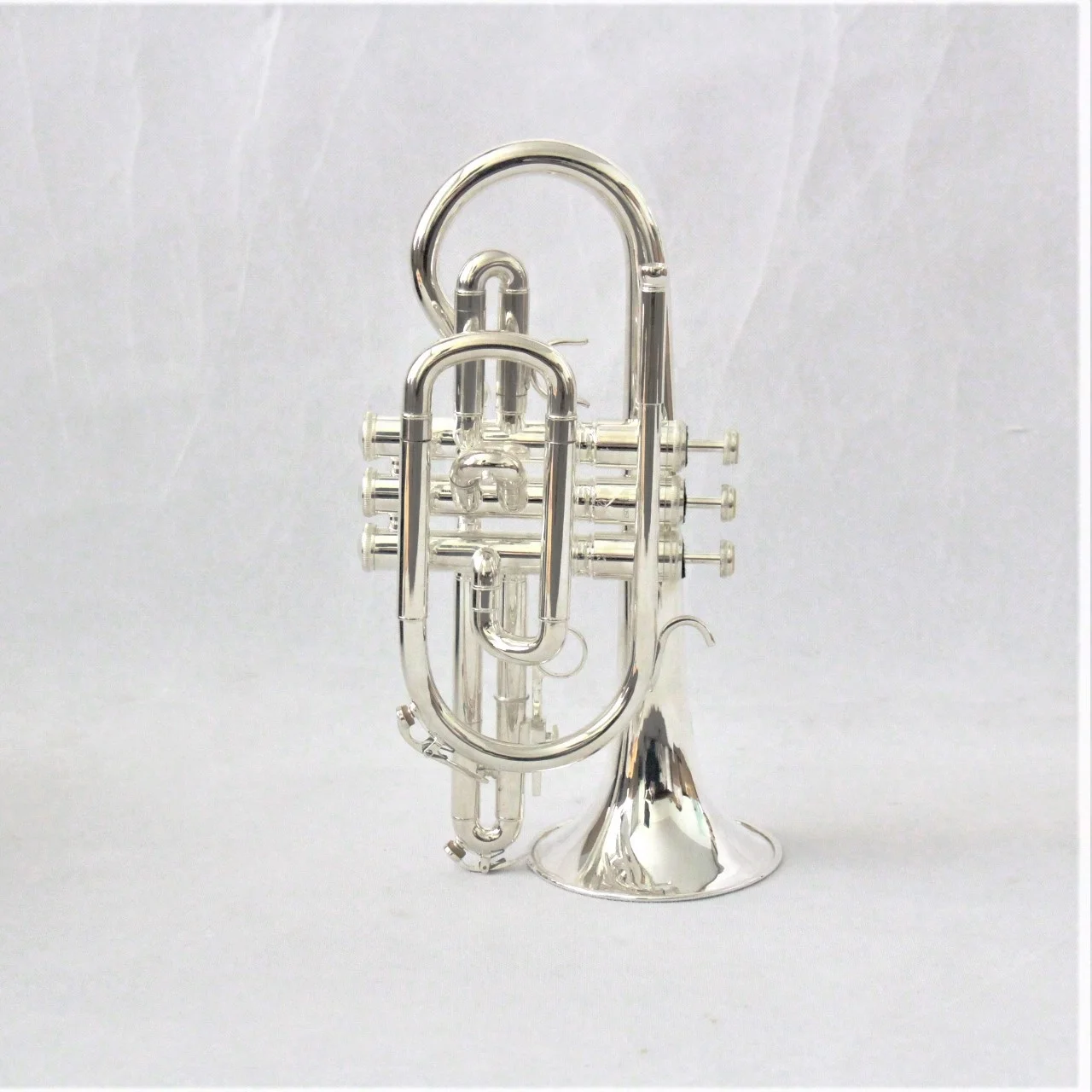 Chinese Musical Instruments Factory Price Cornet Instrument Silver Plated Bb Cornet