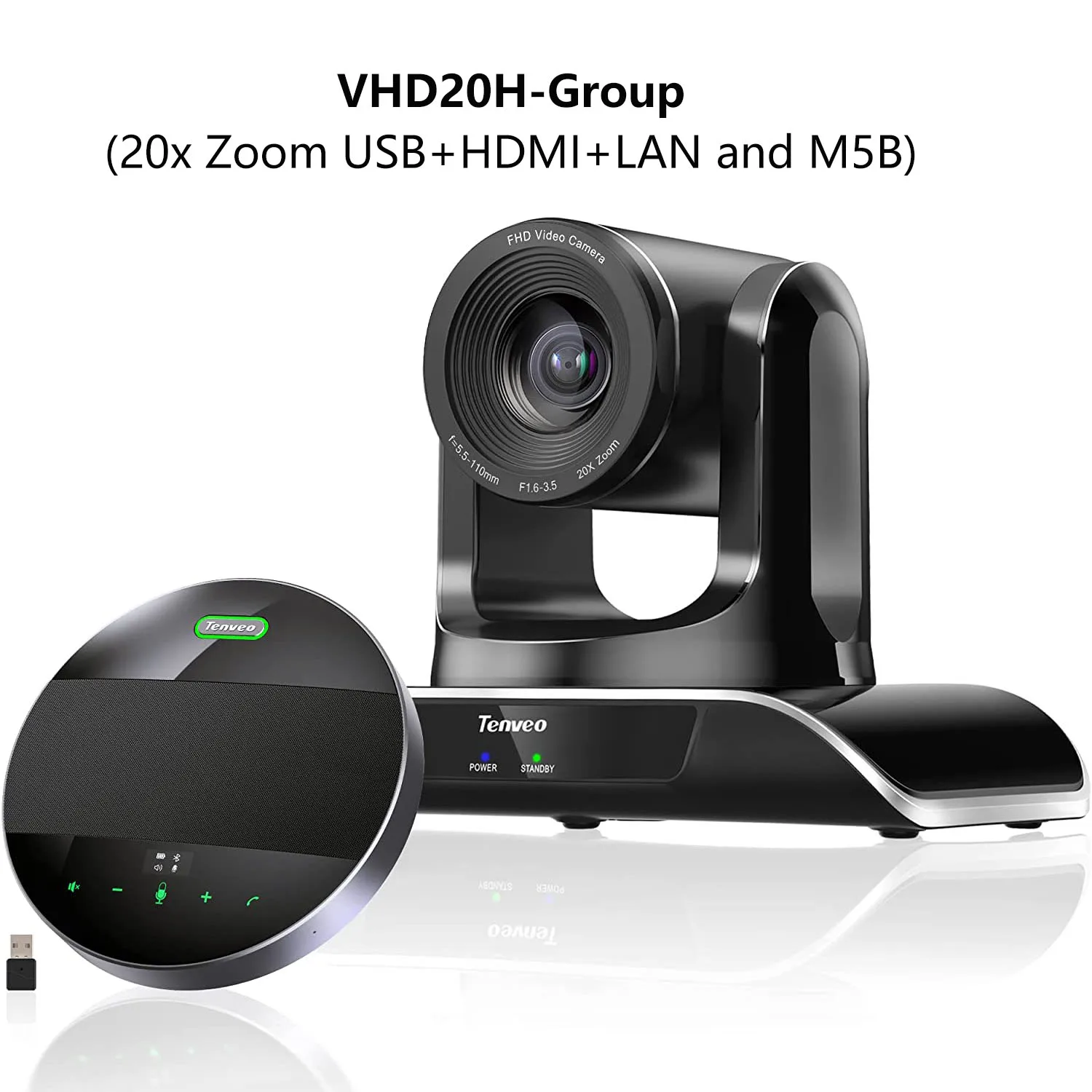 Tenveo Cámara web con zoom óptico 10X/20X con control remoto, cámara de  videoconferencia Full HD 1080P, cámara web de sala de reuniones con  interfaz