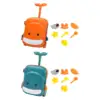 Children Beach Toy Set Outdoor Toy Travel Beach Kid Pull Toy Sand Digging Tool Hourglass Shovel Bucket Kits Luggage Trolley Case 3