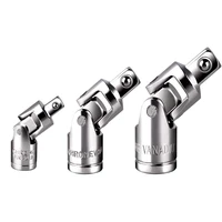 6ชิ้นอะแดปเตอร์เต้าเสียบข้อต่ออเนกประสงค์1/2 ''3/8'' 1/4 ''ชุดข้อนิ้วยืดหยุ่นวงล้อต่อมุมประแจแขนอะแดปเตอร์ 2