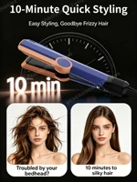 Lisseur et sèche-cheveux 2 en 1 avec chauffage rapide en 15 secondes, fer à lisser à ions négatifs pour moins de frisottis, des cheveux plus brillants et plus lisses 8