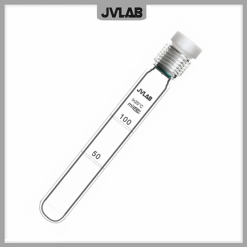 Nessler Glasses tube Glass Screw Colorimetric Tube Explosion-proof Test Tube With PTFE Plug Pressure Resistance 10 25 50 100ml plastic test tubes