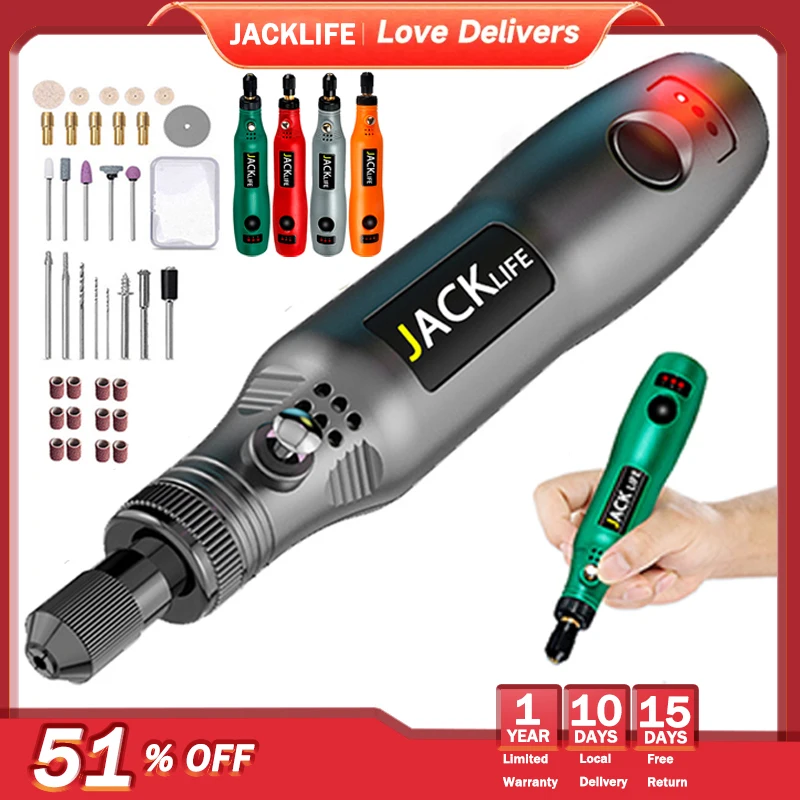 USB Cordless Rotary Tool Kit Woodworking Engraving Pen DIY For Jewelry