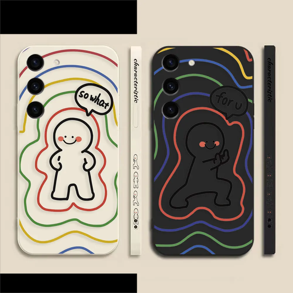 

A Minimalist Little Person Phone Case For Samsung S23 S22 S21 S20 FE S11 S11E S10 S10E S9 S30 Ultra Plus 4G 5G Case Fundas Shell