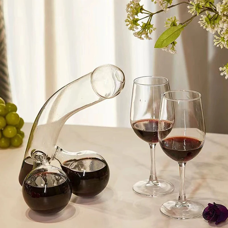 Unique And Funny Borosilicate Glass Wine Shaker Party Wine Men's Birthday Gift Splitter Whiskey Stocker Glass Decanter