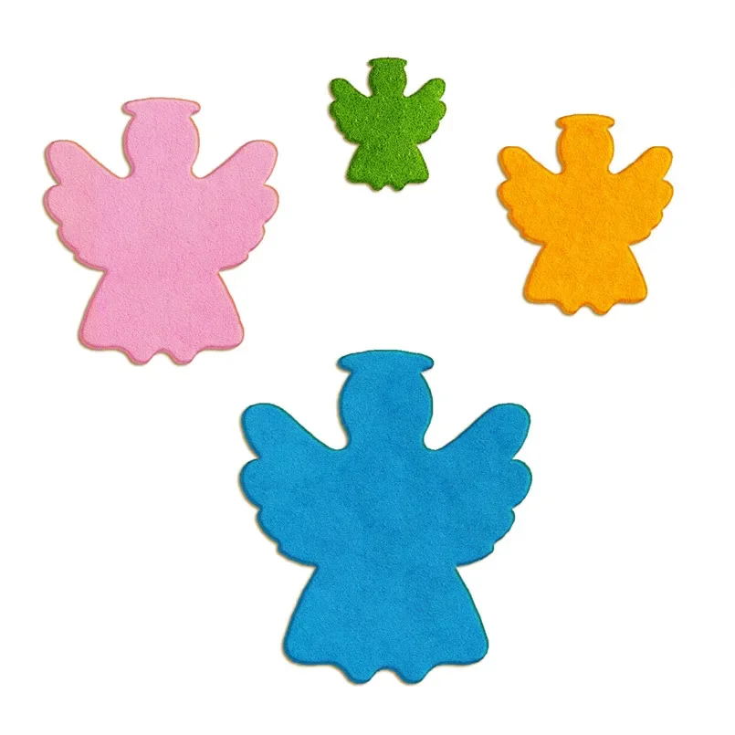 Four Specifications Cartoon Legendary Figures Angel Wearing Halo Plastics Moulds Cake Cookie Fondant Tools Sushi Fruit Cutters