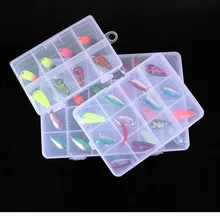 Ensemble de paillettes en forme de cuillère, bouche de cheval, coquille en forme de cuillère, feuille de saule, tout en métal, Long Shot, pièce en fer, appât, crochet de pêche