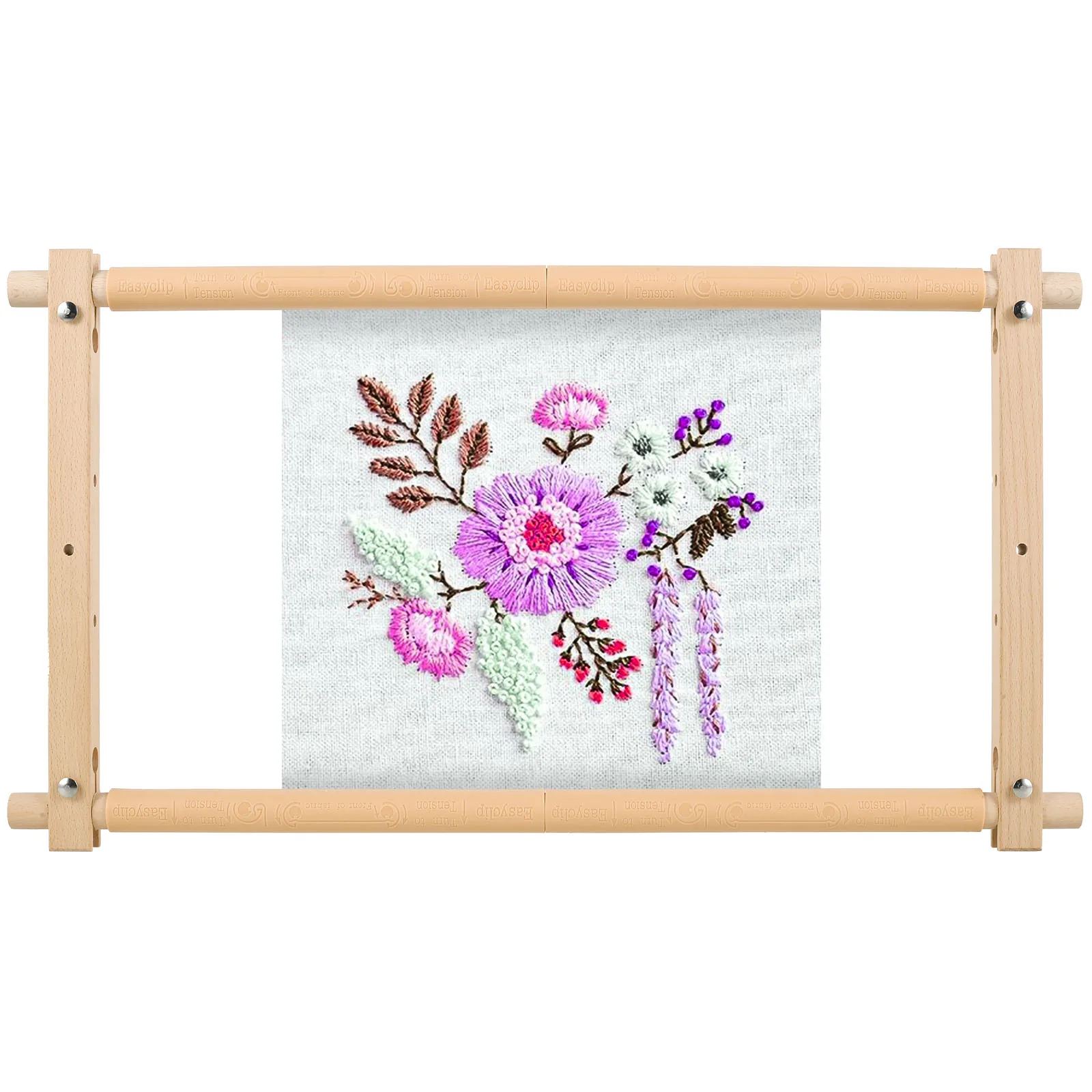 Beech Wood Embroidery Frame UYEXM - 21x12 Inch Scroll Frame For Cross Stitch  \u0026 Needlepoint Projects Adjustable Needlework Frame, image size:1600x1600