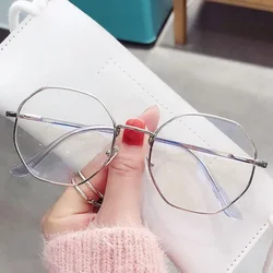 Classic Vintage Round Glasses Frame - Metal Finish, Unisex Optical Eyewear 53mm (Silver)