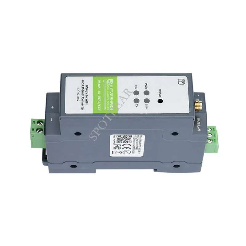 para Wifi Ethernet Módulo Ferroviário-montar Servidor Serial Modbus Mqtt Gateway Rs485 - Imagem 2
