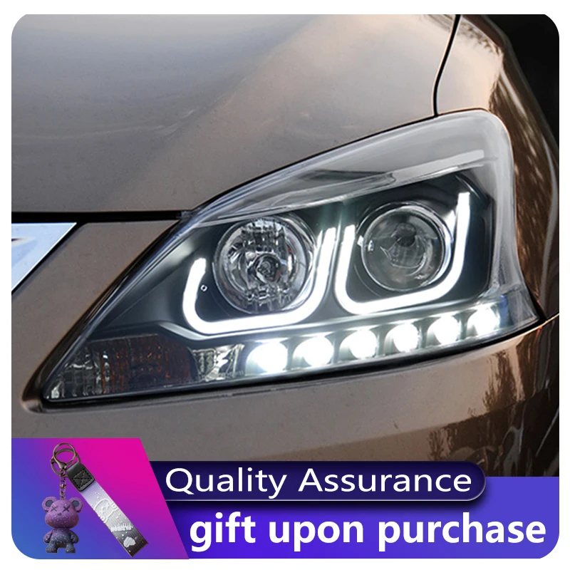 

Head Lamp For Car Nissan Sylphy 2012-2015 Sentra Headlights Fog Lights Day Running Light DRL H7 LED Bi Xenon Bulb Car Accessory