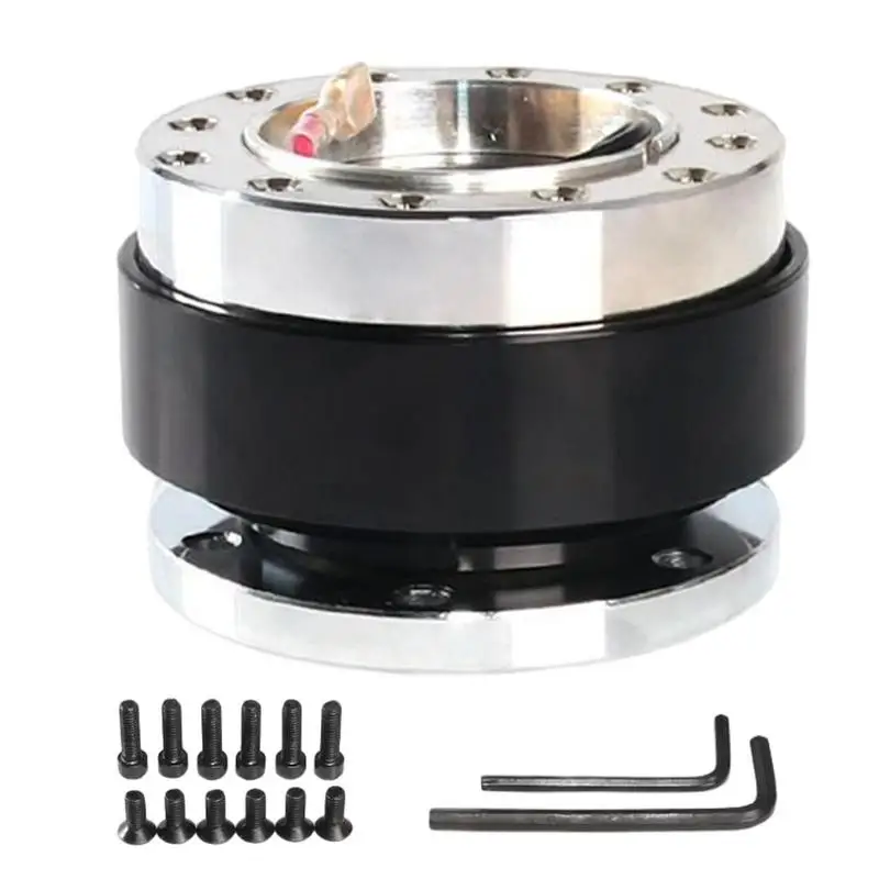

Auto Universal Aluminum Racing Steering Wheel Snap Off Quick Release Hub Adapter Kit Fits For Car Sport Steering Wheel