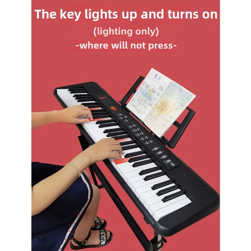 Hot 61 key electronic keyboard with light teaching multi-mode suitable for beginners