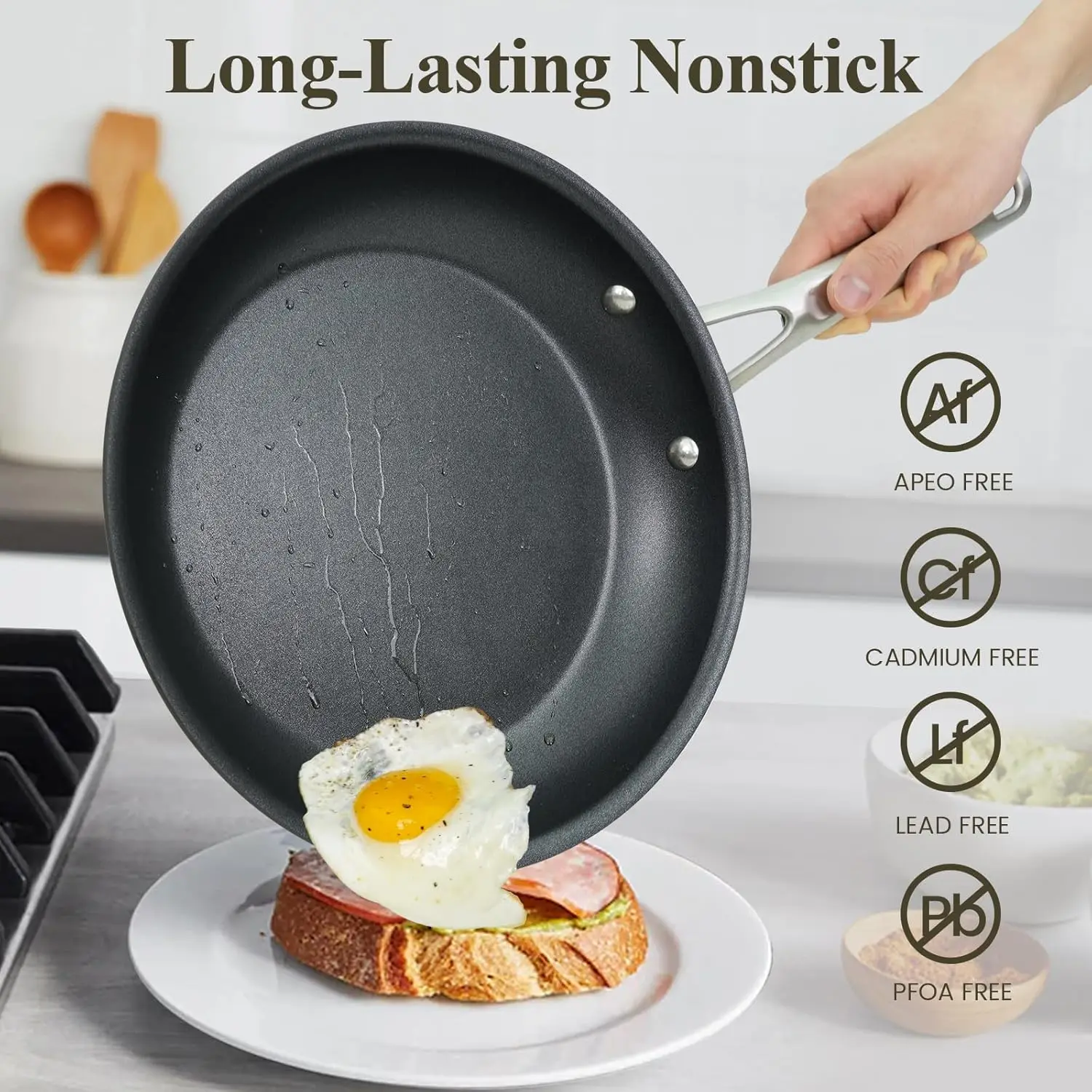Stainless Steel Handle, Pots and Pans Set Non Stick, Kitchen Induction 4