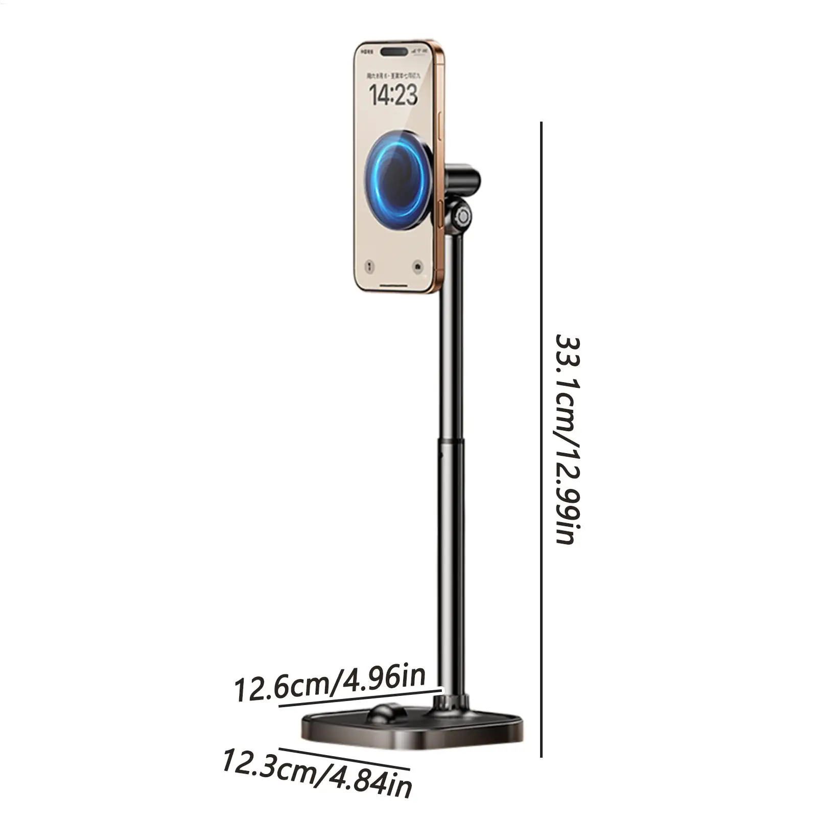 Desk Cell Phone Holder Magnetic Adjustable Non-Slip Home Supplies Adjustable Phone Stand For Video Calls Recording Calling Home