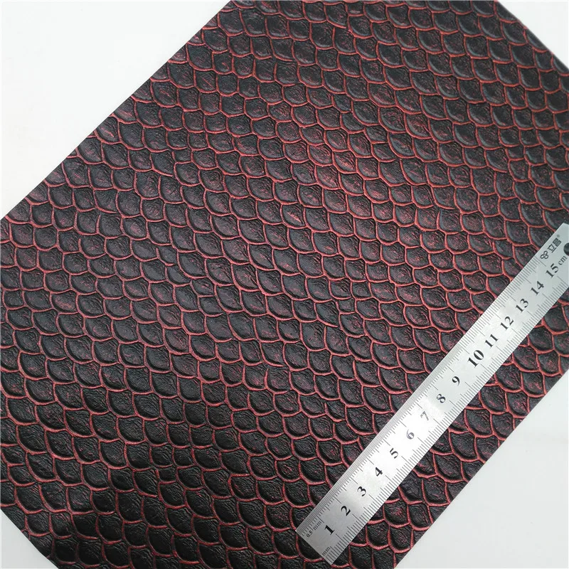 Description Picture 6 of item30X134CM Fish Scales Embossed Synthetic Leather Faux Leather Vinyl Fabric Leather Craft DIY Bows Bags Earrings Rolls Sheets W581