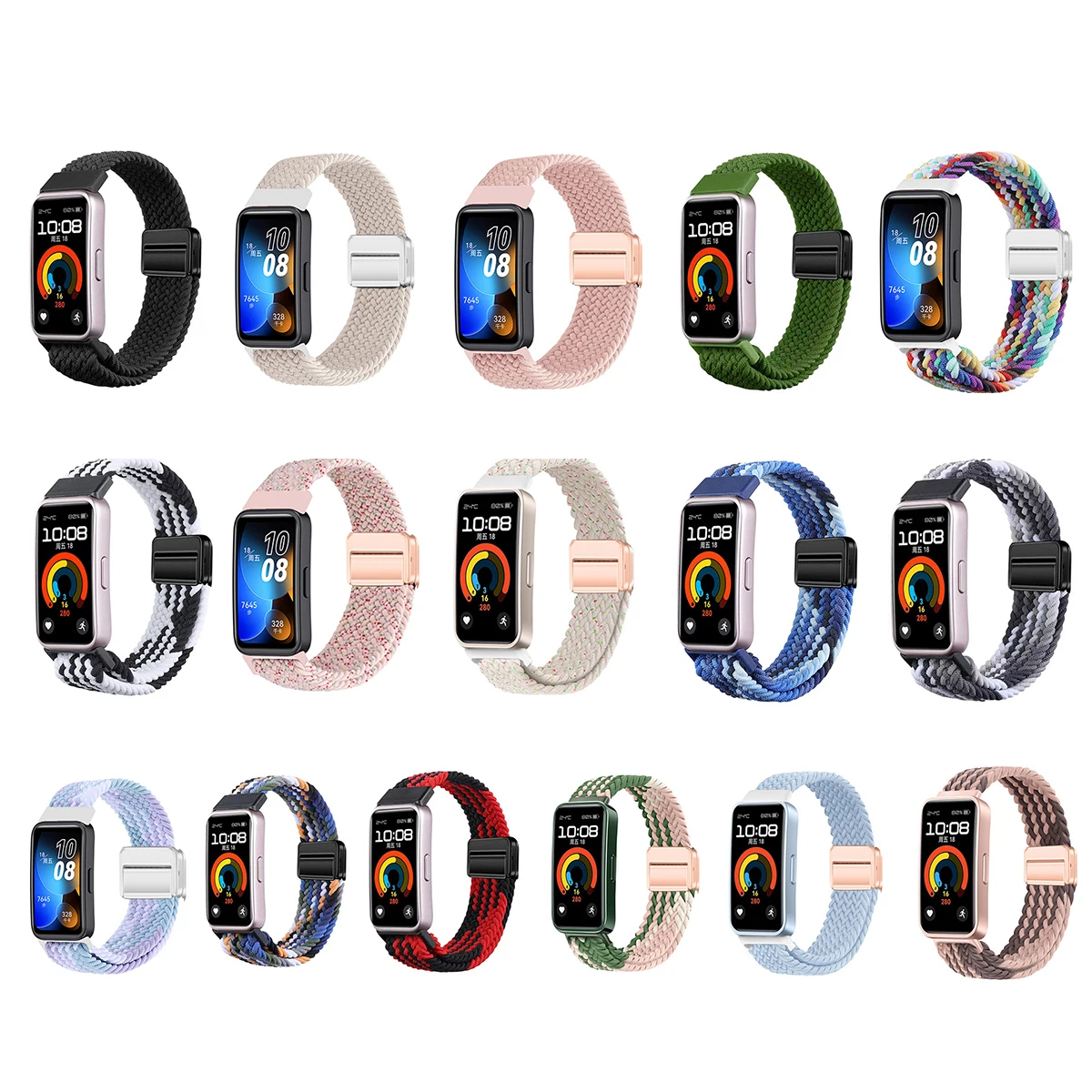 Braided Nylon Strap with Magnetic Buckle - Adjustable and Comfortable Watchband Accessories