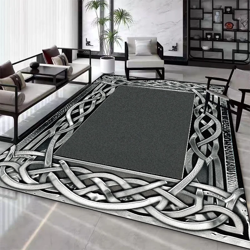 Luxurious Gray Nordic Rug Living Room Decoration Carpet Large Area Soft Lounge Rugs for Bedroom Washable Anti-slip Floor Mat 2