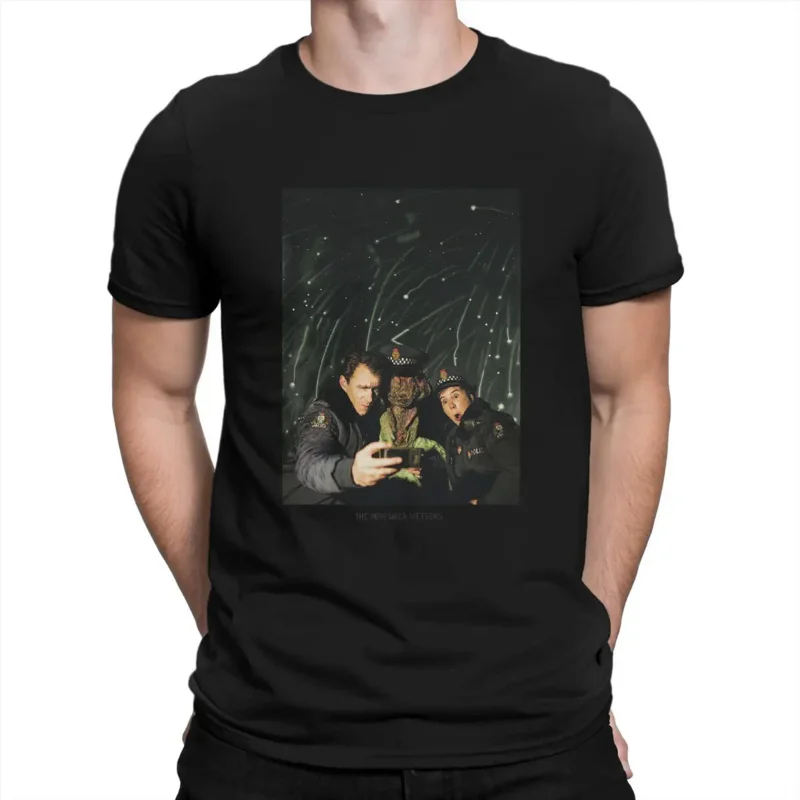 

selfie Men T Shirt Wellington Paranormal Horror TV Series Funny Tees Short Sleeve Crewneck T-Shirt 100% Cotton Birthday Present