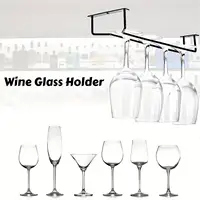 under Cabinet Wine Glass Holder Sturdy under Shelf or Cabinet Hanging Organizer for Storage Cabinet under Counter Household Bar 1